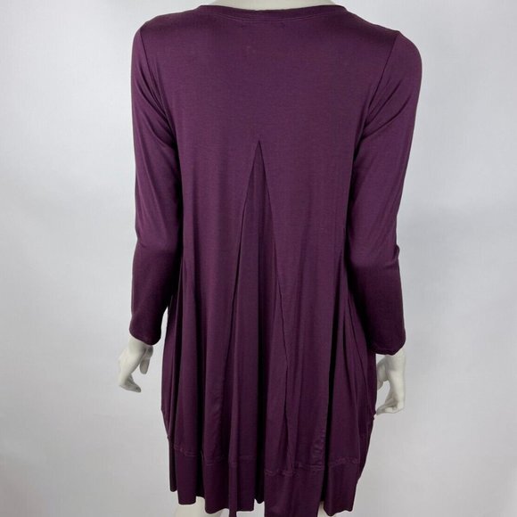 Comfy USA Balloon Tunic Women XS Pockets 3/4 Sleeve Stretch Scoop neck Top‎ - Picture 1 of 9